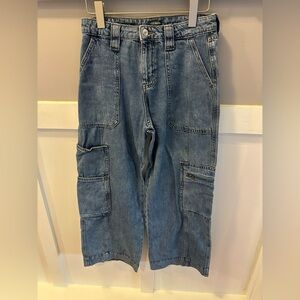 Wild Fable 4/R High Rise Denim wide leg Cargo Pants